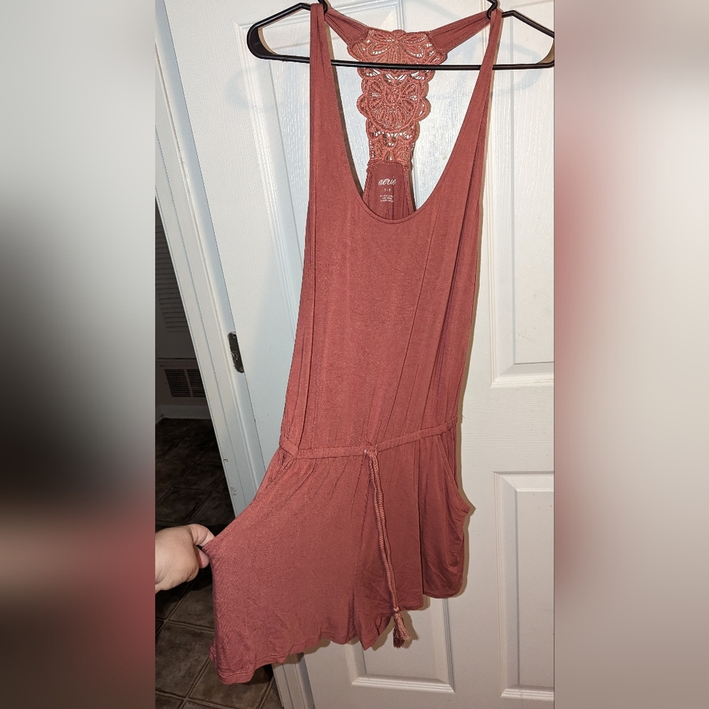 Mauve pink Aerie romper